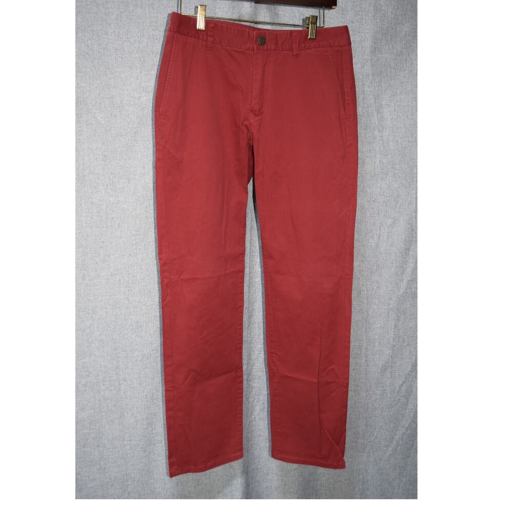 Bonobos Slim Fit Red Stretch Washed Chino Pants 30x30